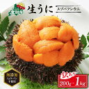【ふるさと納税】うに ミョウバン不使用 北海道 生うに 塩水パック エゾバフンウニ 雲丹 200g 〜 1kg 《アフター保証付き》 | ふるさと納税 うに 北海道 訳あり ウニ 無添加 規格外 登別 ふるさと ランキング 送料無料 ギフト