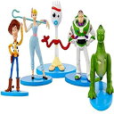 トイ・ストーリー 4 - キャラクターケーキトッパー 5 個セット、パーティー用品、子供の誕生日ケーキデコレーションバンドル Toy Story 4 - Set of 5 character Cake Toppers, Party Supplies, Children's Birthday Cake Decoration bundle
