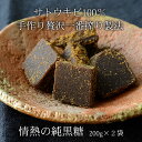黒糖 200g×2袋 情熱の純黒糖 沖縄産黒砂糖 無添加手作り黒糖 さとうきび100% 送料無料