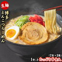 博多豚骨ラーメン 6食入(2食×3袋) ラーメン 送料無料 らーめん 豚骨ラーメン とんこつラーメン 麺 生麺 豚骨スープ とんこつらーめん ご当地ラーメン お取り寄せ グルメ 《7-14営業以内発送予定(土日祝除)》