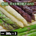 【2026年度収穫 予約】 アスパラガス3色 食べ比べセット 北海道産 アスパラガス グリーン300g+ホワイト300g+紫300g 食べ比べ 詰め合わせ 産地直送 産直 春 旬 北海道 アスパラ 露地 アスパラ3色セット